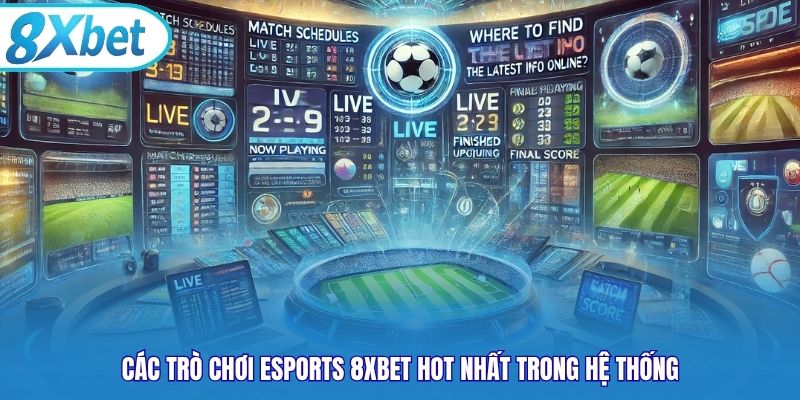 Các trò chơi Esports 8xbet hot nhất trong hệ thống